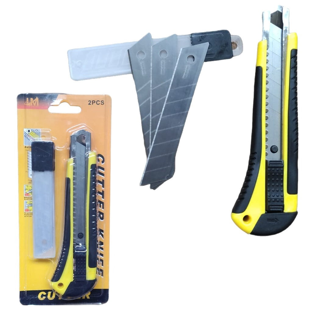 Cutter Profesional de Alta Resistencia | Incluye 3 Láminas de Repuesto S0990-1