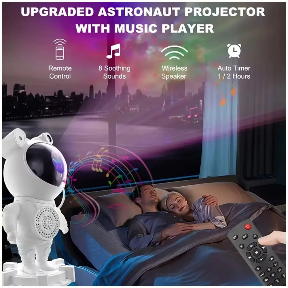 Proyector de Galaxias Astronauta LED con Bluetooth y Sonidos Ambientales S1953