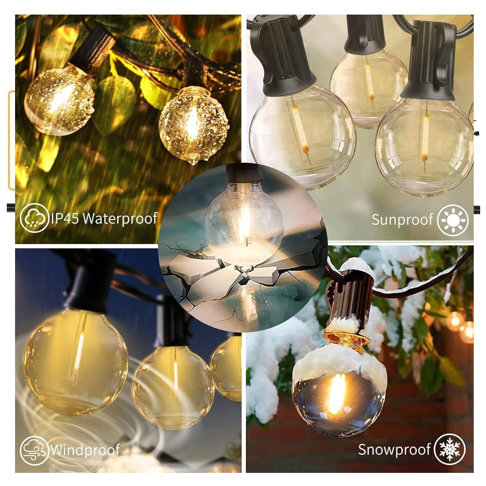Guirnalda 25 Bombillas 15 metros LED Vintage Jardin Fiestas exterior S0780