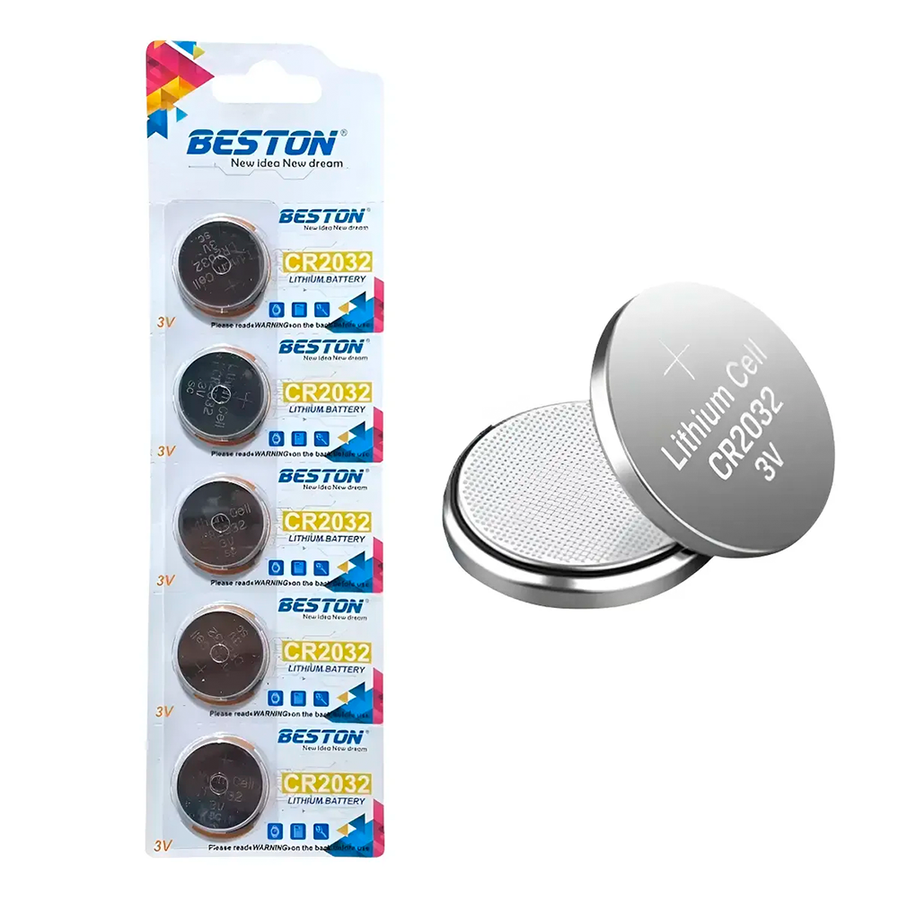 Caja de Pilas de Litio 3V Beston CR2032 (100 Unidades) S2116