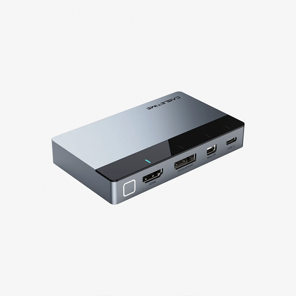 Switch Conmutador HDMI 4 en 1 4K 60Hz CABLETIME USB-C / HDMI / DisplayPort / Mini DP a HDMI con Conmutación Automática Botón Manual y Soporte HDR10 CB00G S2351