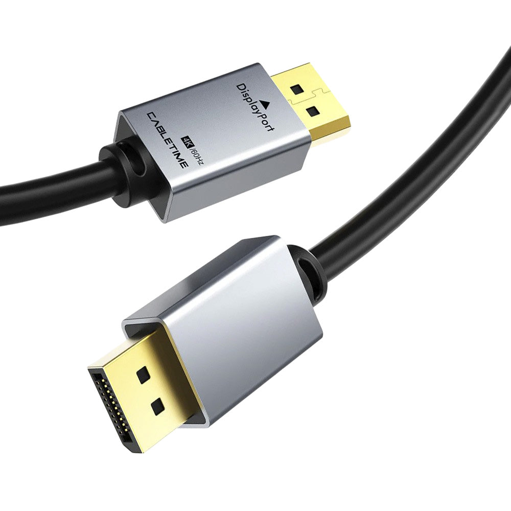 Cable DisplayPort a DisplayPort 1.2 Premium 4K a 60Hz CABLETIME de 3 Metros S2172