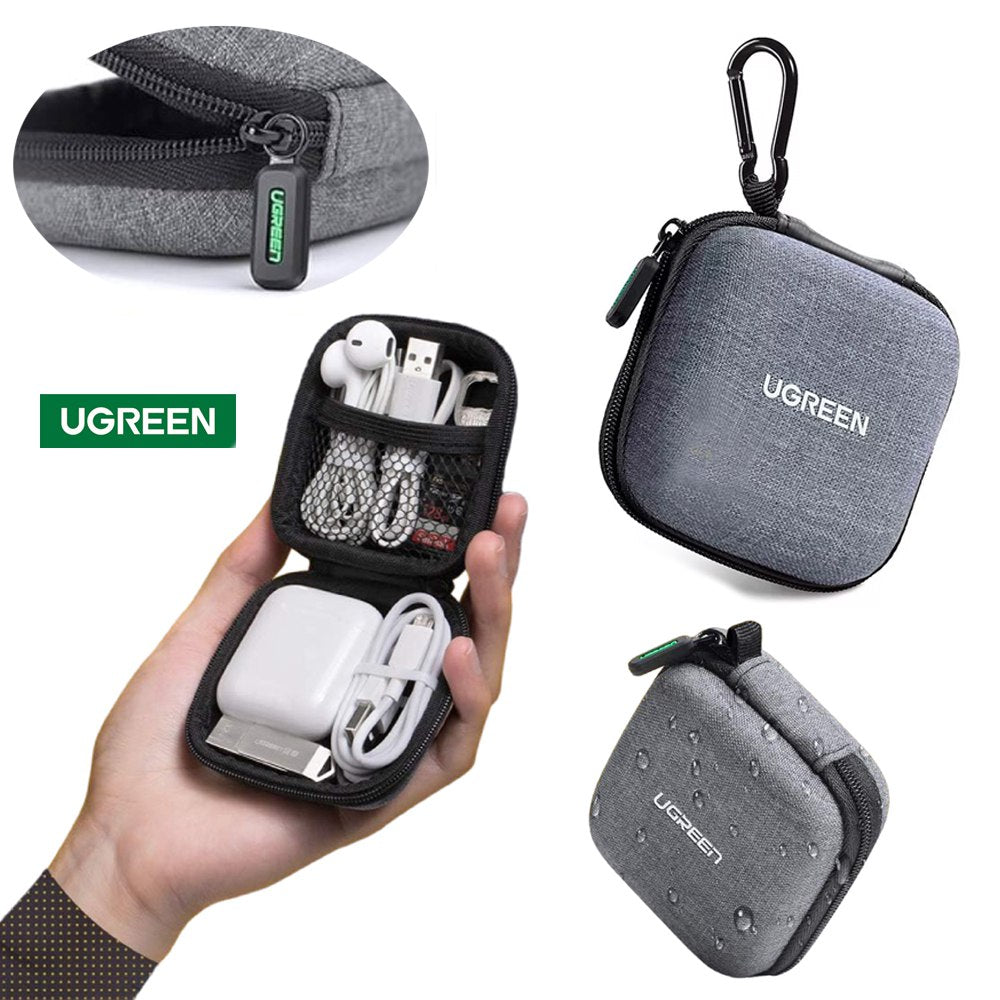 Estuche Funda UGREEN Portatil Para Audifonos Cables Eva Gris S1522