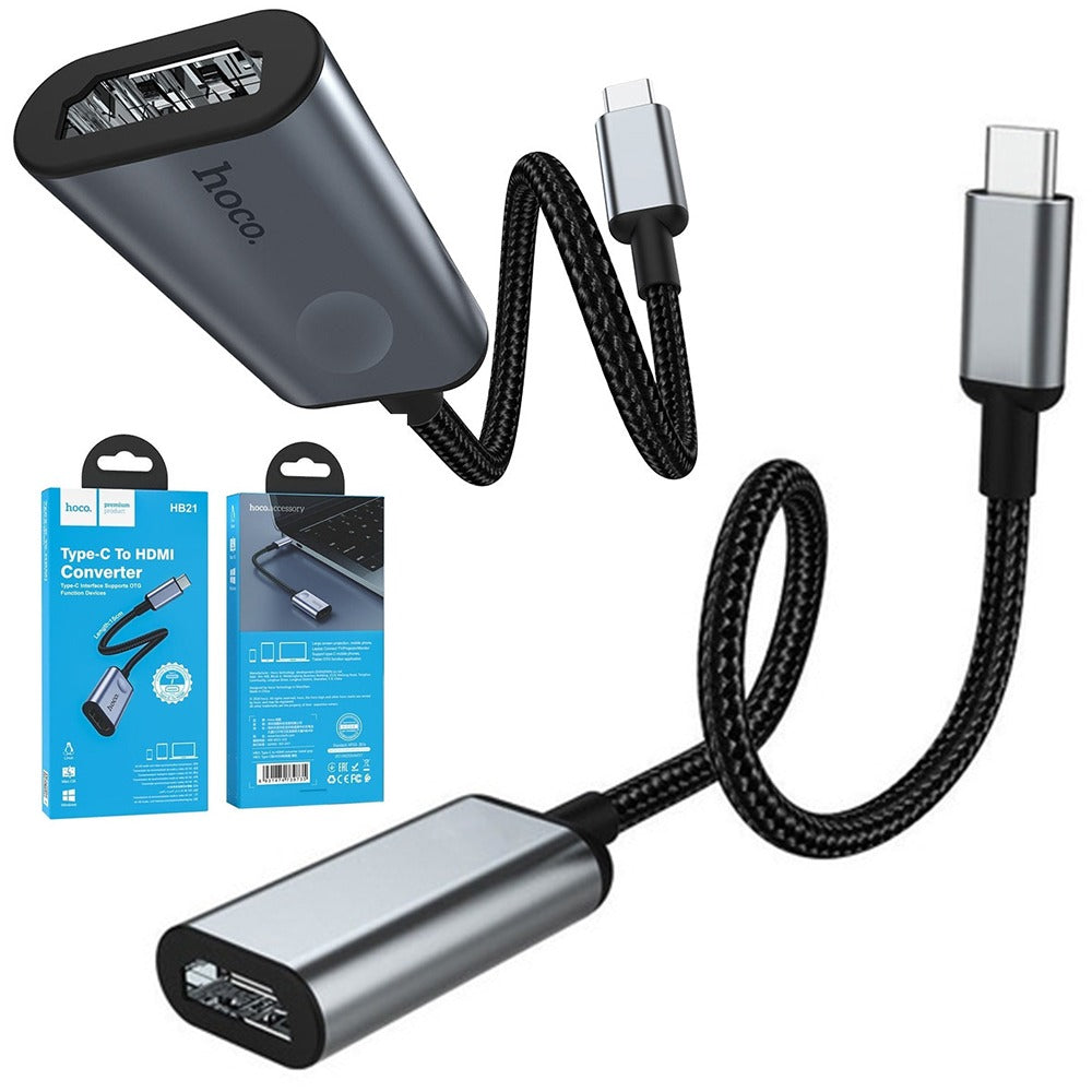 Convertidor Usb 3.1 Tipo C a Hdmi Hoco Adaptador Mac Video 4k 30hz S0824