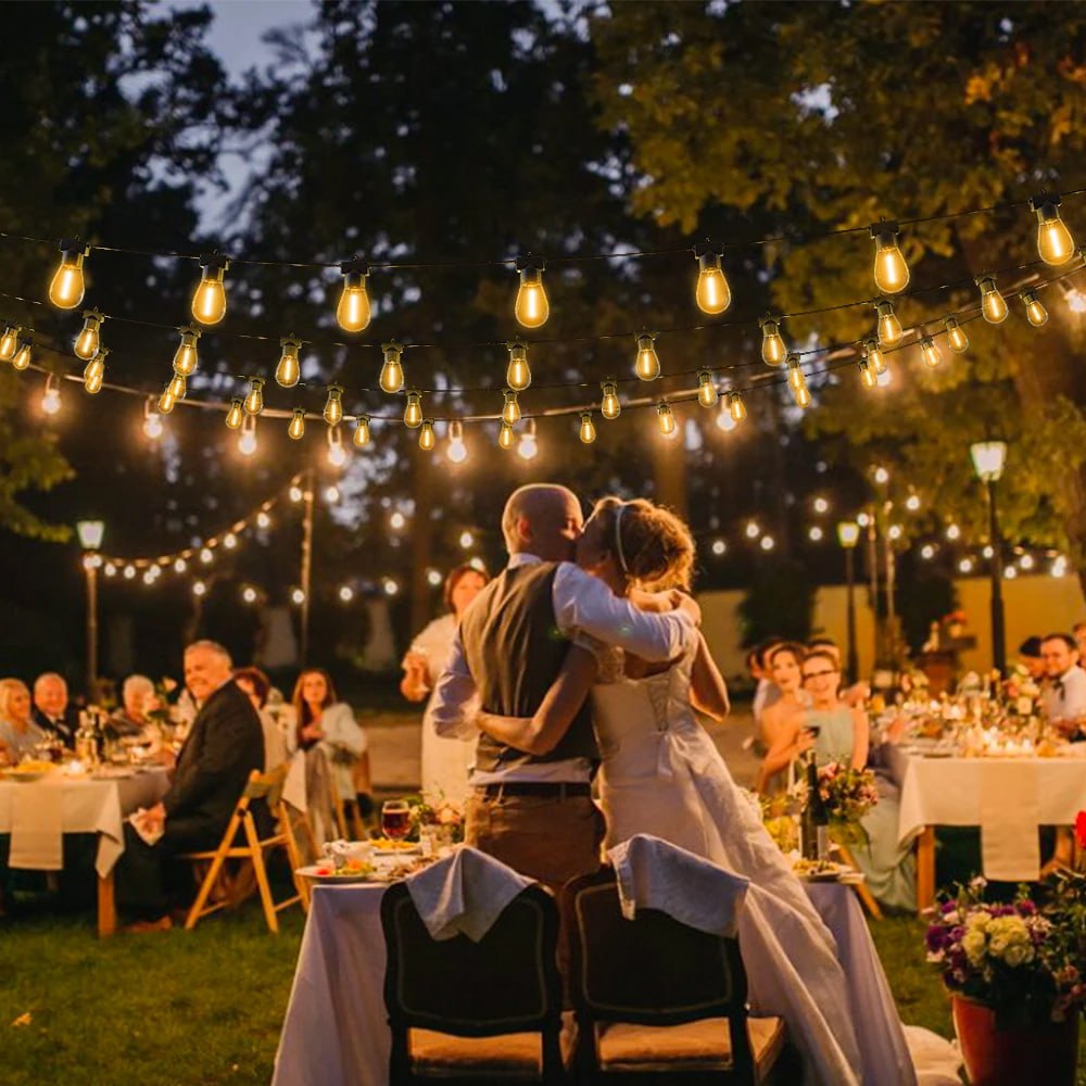 Guirnalda 15 Bombillas 15 metros LED Vintage Jardin Fiestas exterior S0818