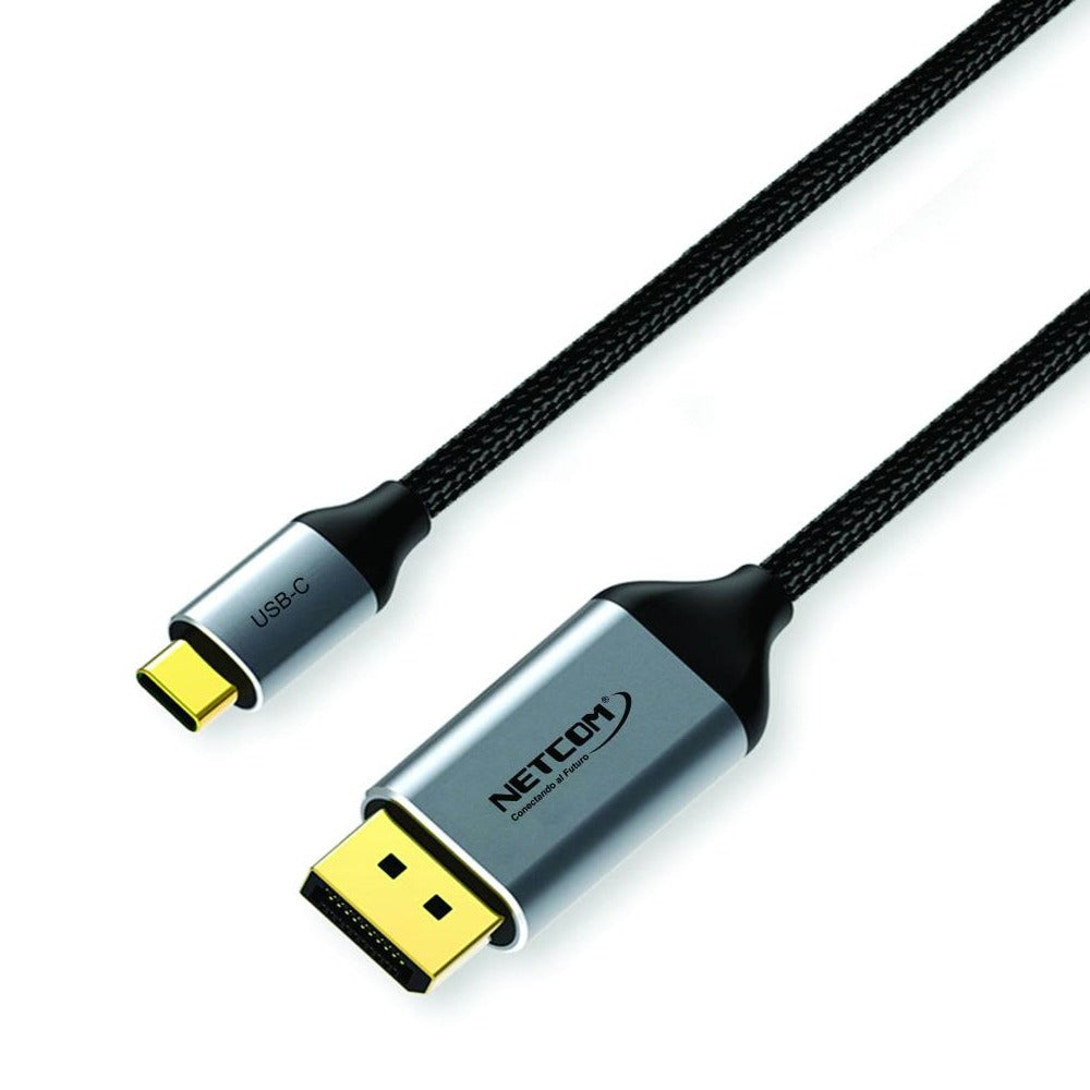 Cable Usb 3.1 C Tipo C a Displayport Netcom Pvc Macho 1.8 Metros 8k S1244