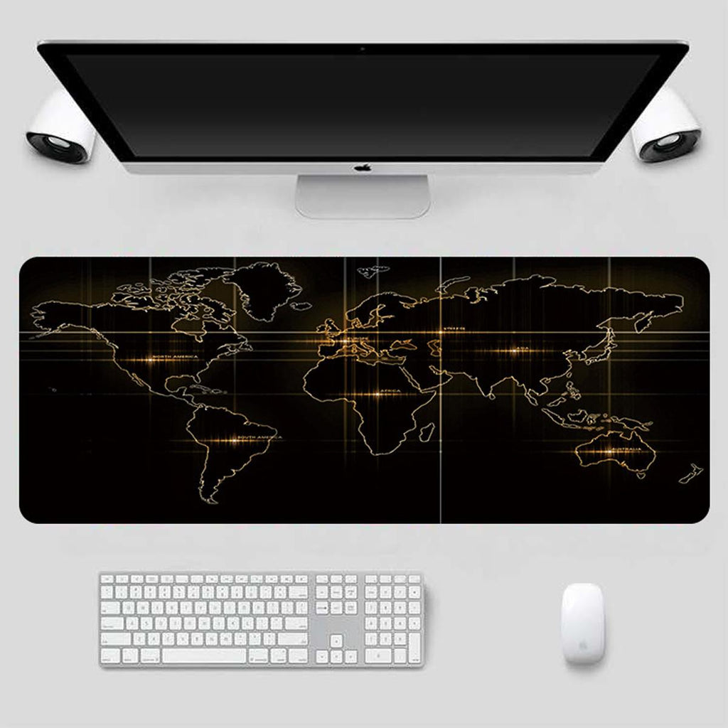 Mouse Pad Base de Escritorio Extra Large 80x30cm | Mapa Negro Tech S0931