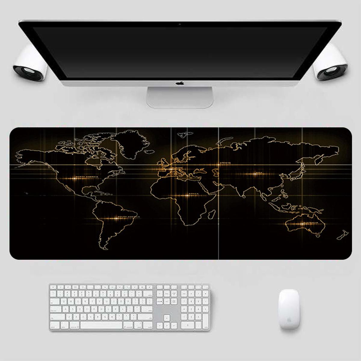 Mouse Pad Base de Escritorio Extra Large 80x30cm | Mapa Negro Tech S0931