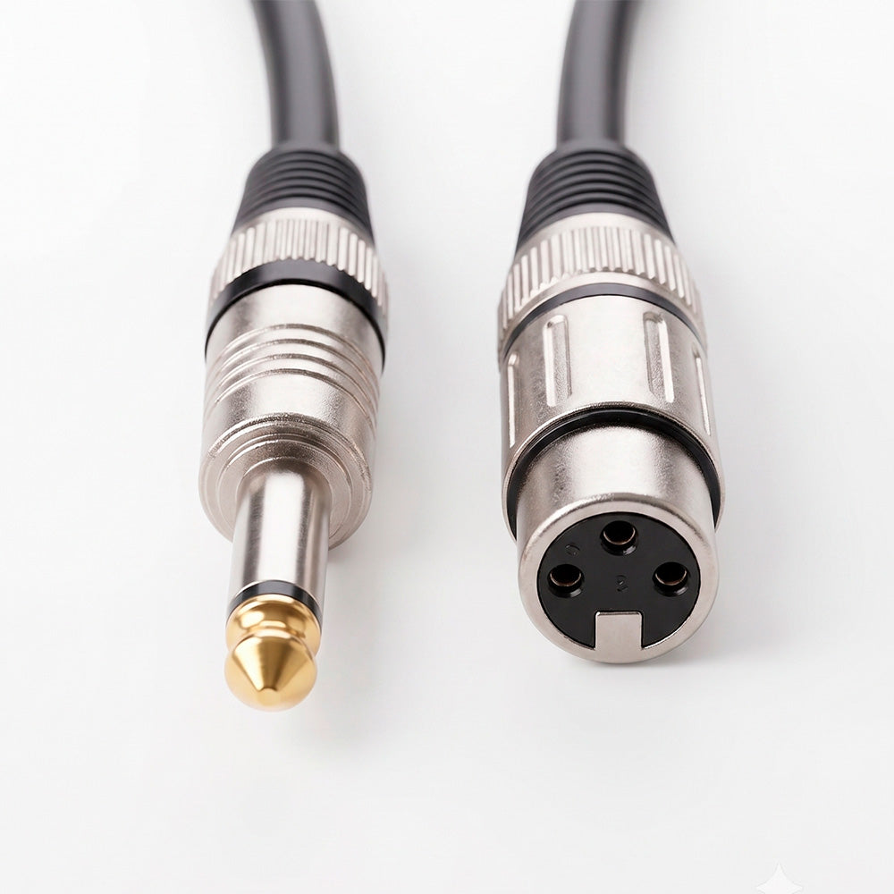Cable de Audio Profesional Canon XLR Hembra a Plug 6.35mm de Alta Fidelidad 10 Metros S2137