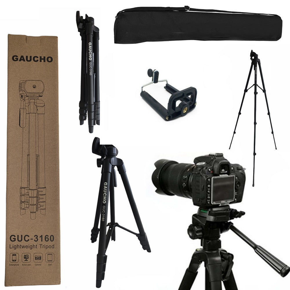 Tripode Camara Celular 3 Secciones 1.35m + Soporte + Funda 3160 S0823