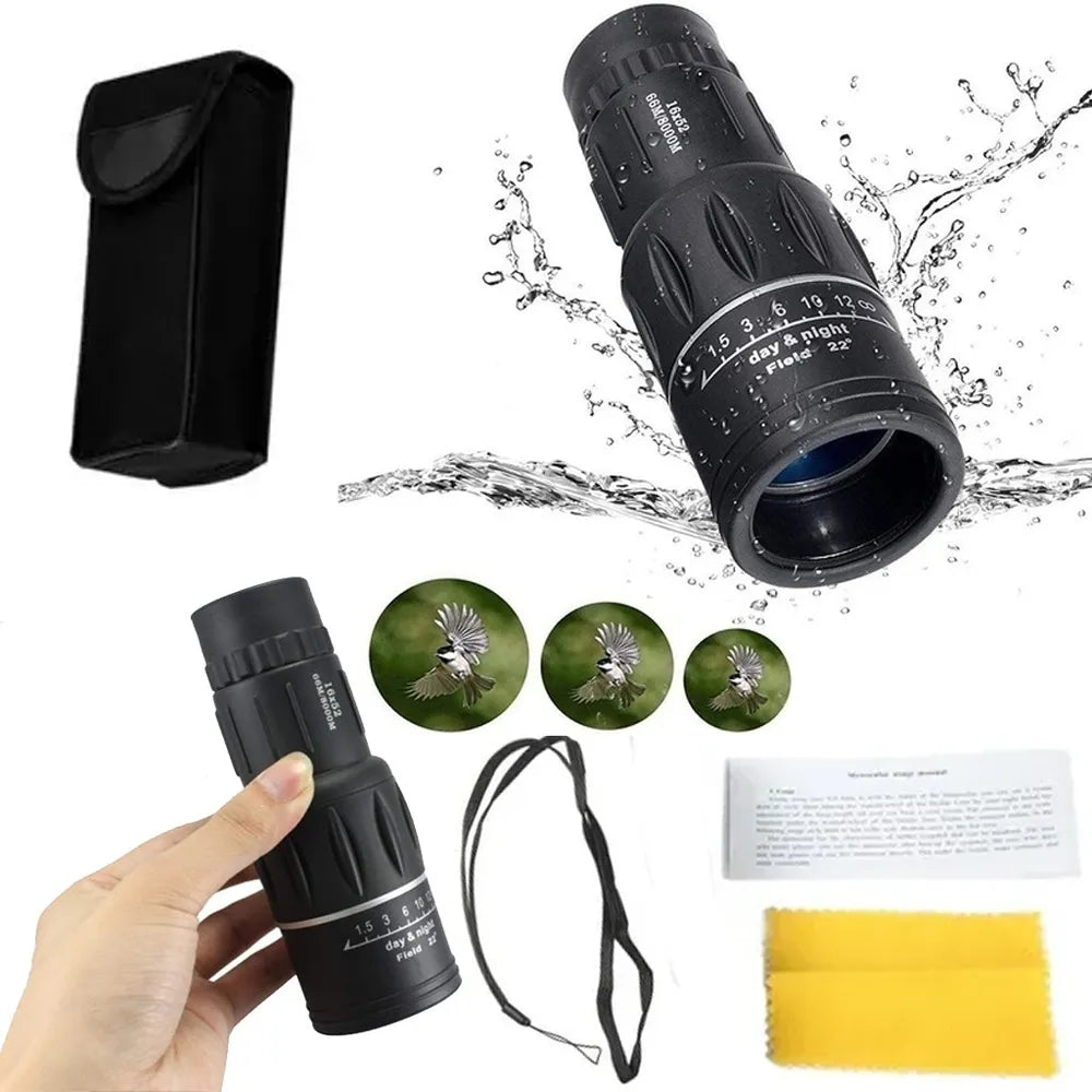 Telescopio Monocular 16x52 Doble Enfoque Optico Zoom Cafini S0980