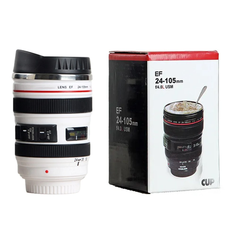 Taza Termica Lente Fotografico Tomatodo Mug Camara Cafe Te Blanco S1626