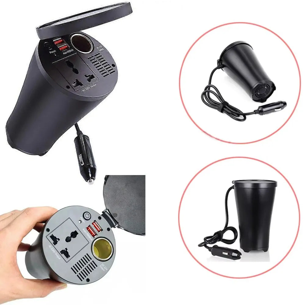 Inversor de Corriente 12V a 220V | 150W | Doble USB 4.8A | SANTOFA S1781