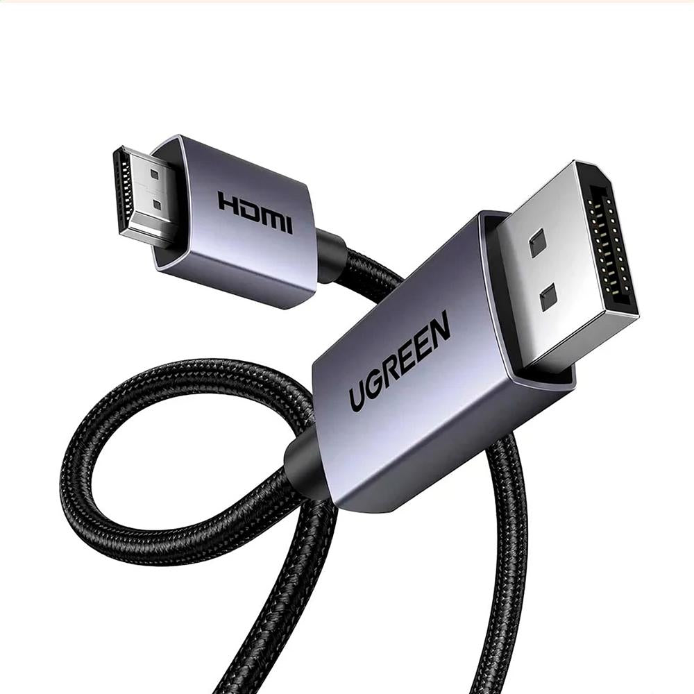 Cable DisplayPort a HDMI Ugreen DP125 4K UHD Trenzado de 2 Metros Unidireccional S2202