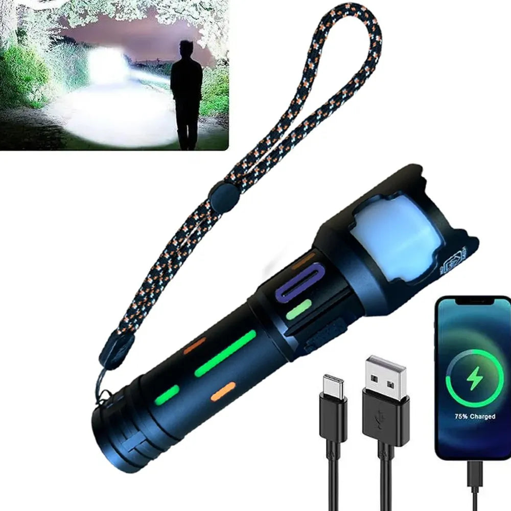 Linterna Táctica Recargable Emergencia Zoom 2000m 6800mah S1897