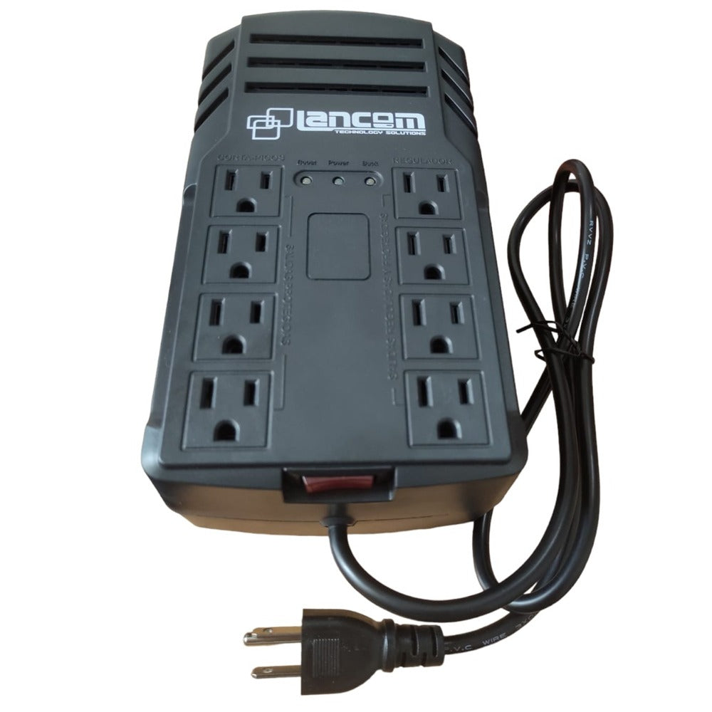 Regulador de Voltaje automatico Lancom I-119 8 Tomas 1200VA 500w S1061