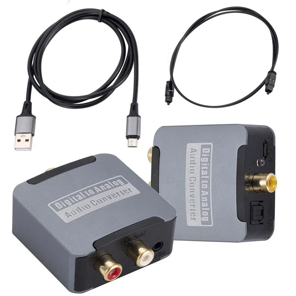 Convertidor de Audio Óptico a RCA y Aux 3.5mm: Para Smart TV y Consolas S1608