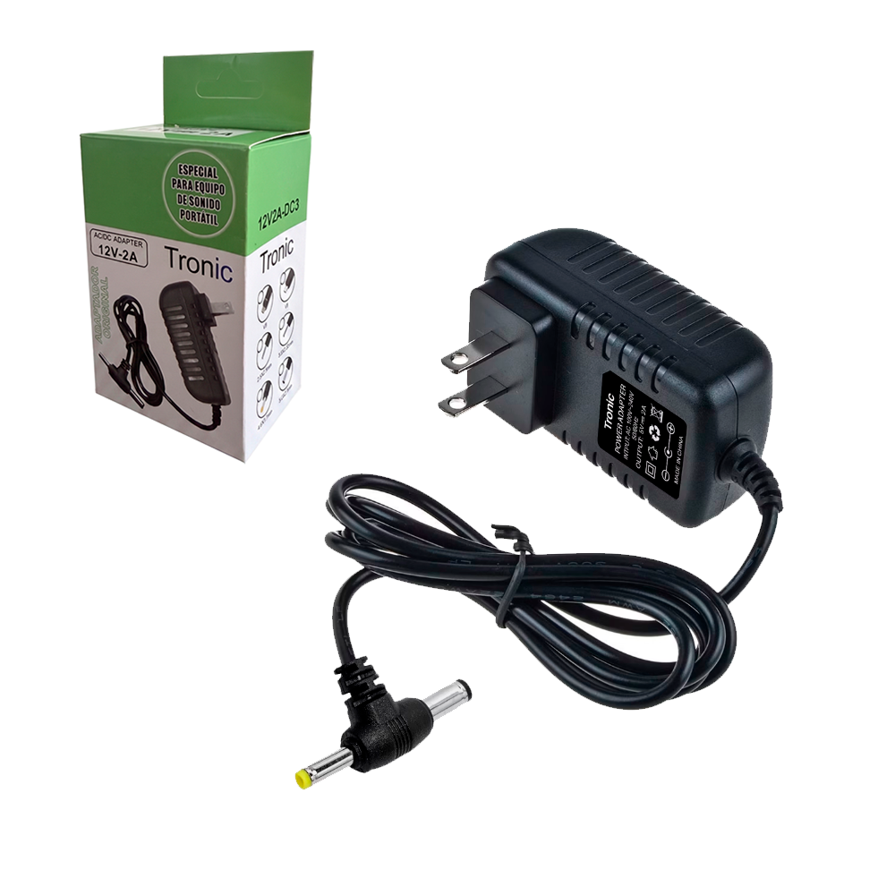 Adaptador de Corriente 12V 2A Tronic Voltaje Regulado con Doble Punta (Modelo 5V2A-DC3) S2134
