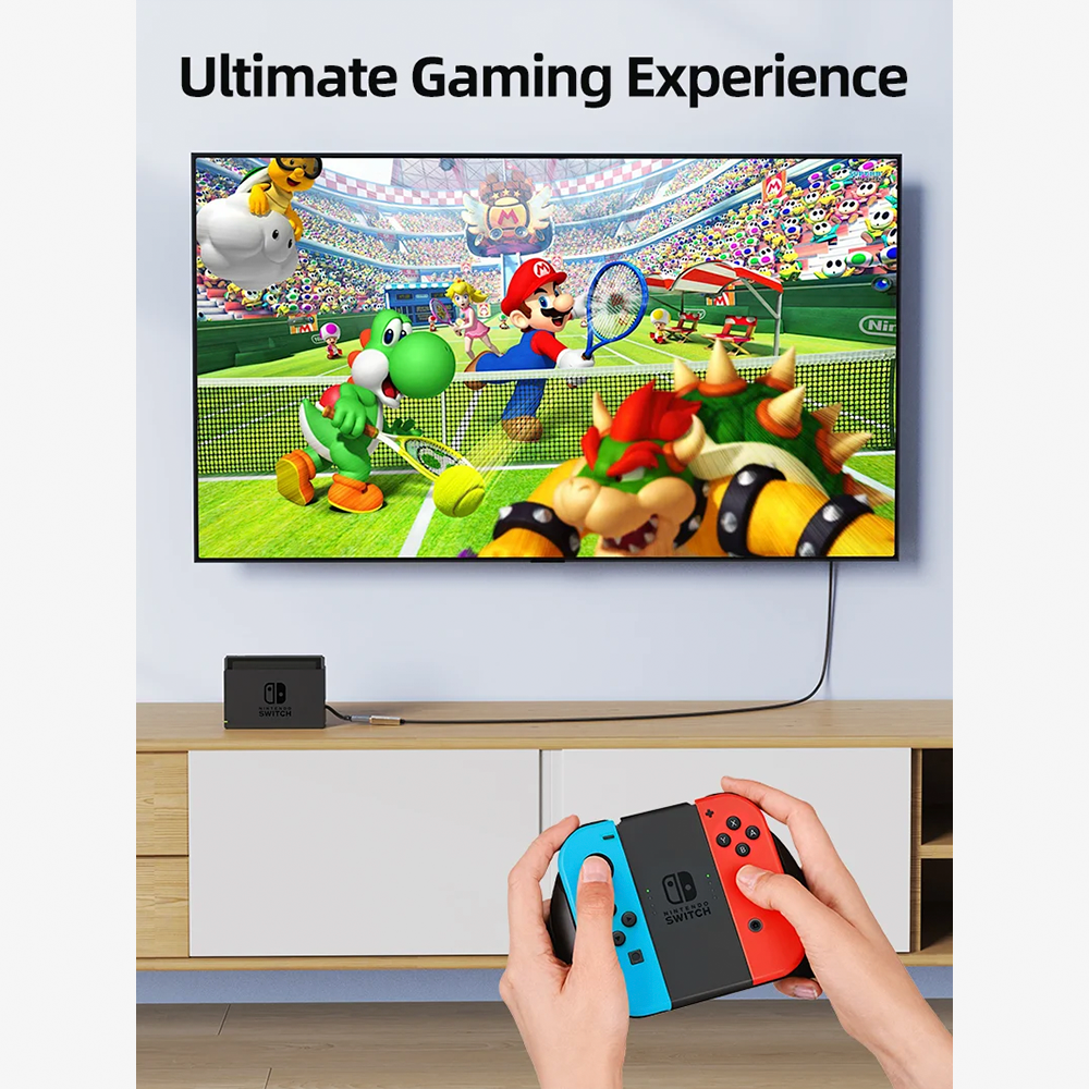 Adaptador HDMI Macho a DisplayPort Hembra CABLETIME 4K 60Hz con Alimentación USB Conversor Activo Unidireccional Carcasa de Aluminio y Malla Trenzada S2356