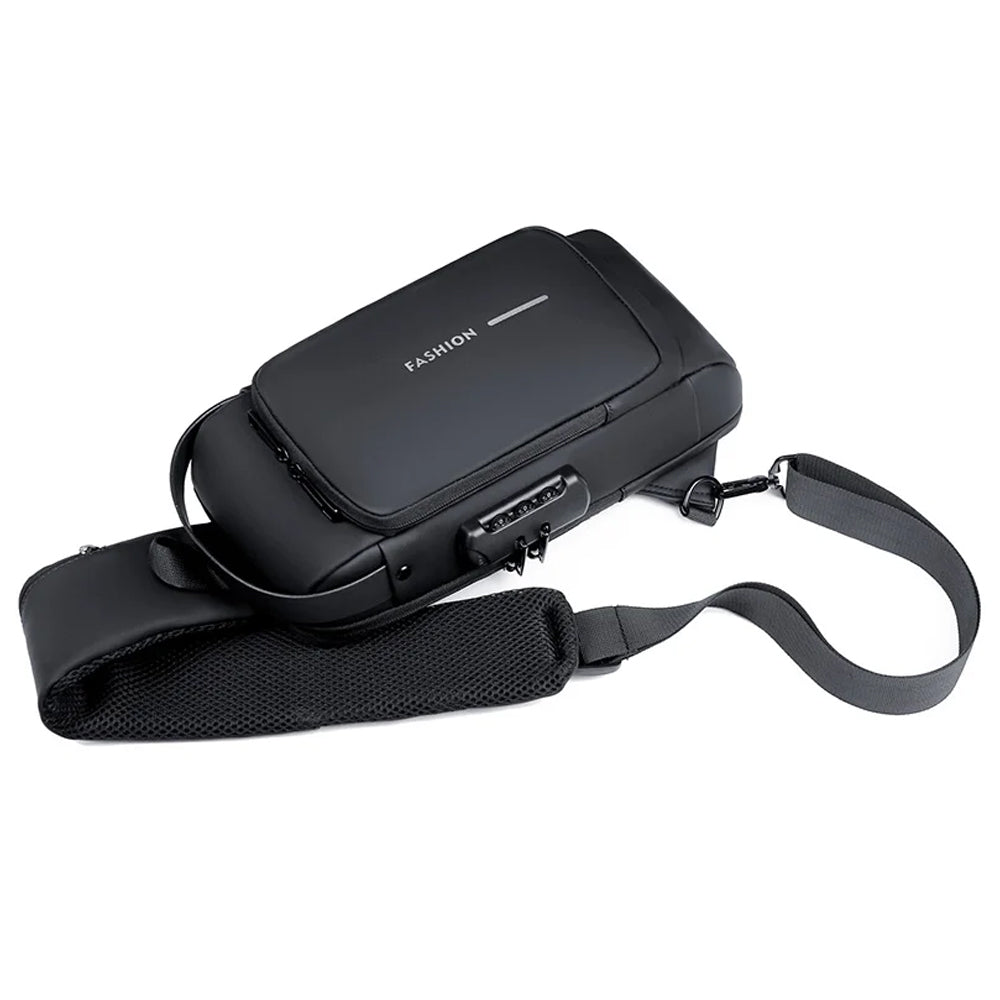 Morral Antirrobo con Clave Bolso de Hombro Multi Bolsillo Negro S1598