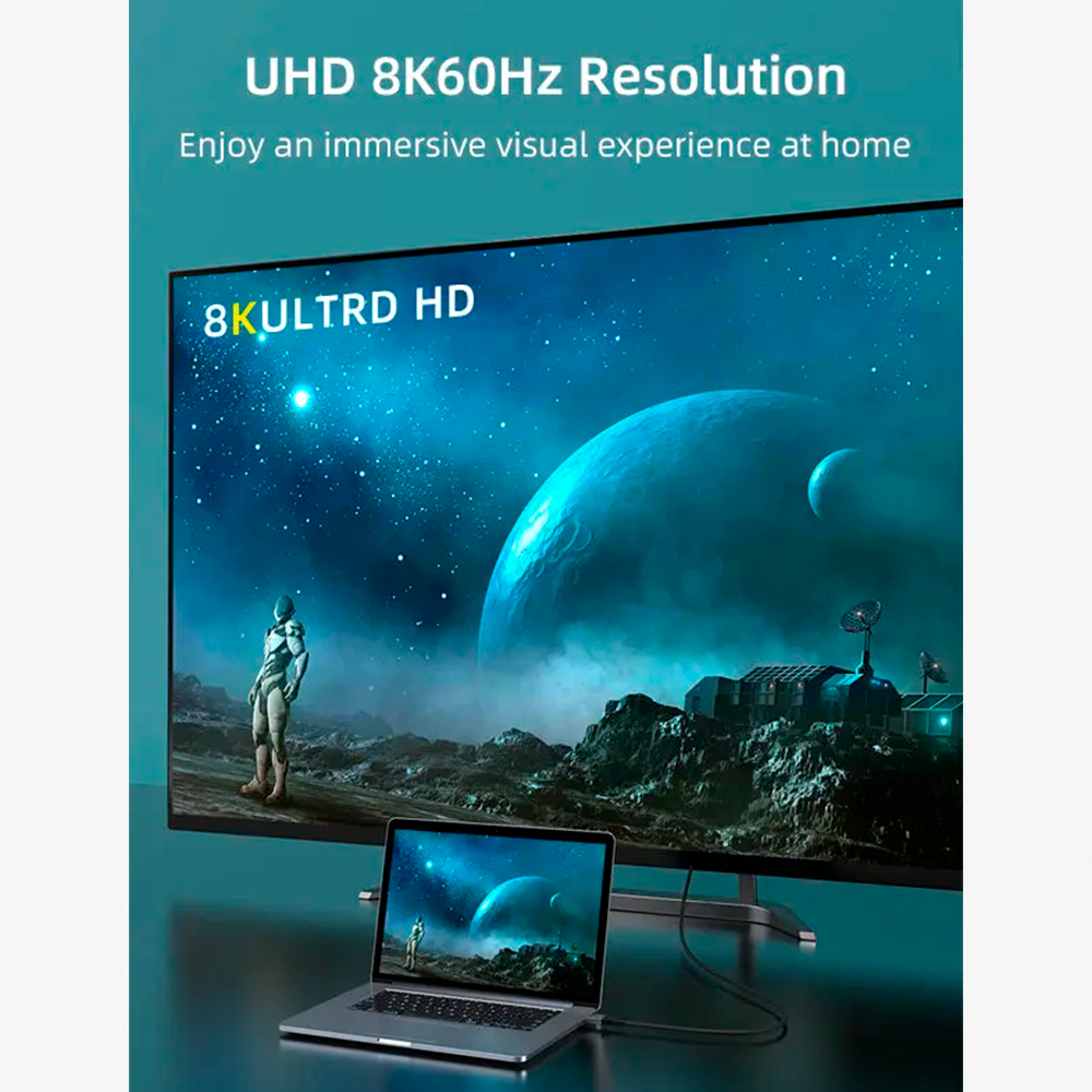 Cable DisplayPort a DisplayPort 1.4 CABLETIME 2 Metros 8K 60Hz 4K 120Hz HDR Conectores Chapados en Oro 24K Carcasa de Aluminio y Malla Trenzada para Monitor Gamer y PC S2350
