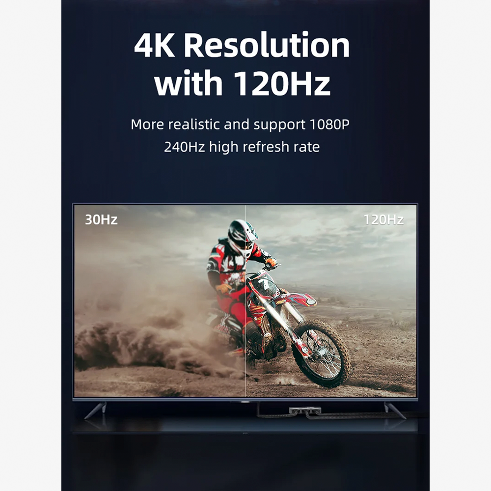 Switch Conmutador HDMI 2.1 Bidireccional 8K 60Hz 4K 120Hz CABLETIME 2 en 1 o 1 en 2 de Aluminio con Soporte VRR HDR Dinámico y Dolby Atmos para PS5 Xbox Series X y PC Gamer S2360