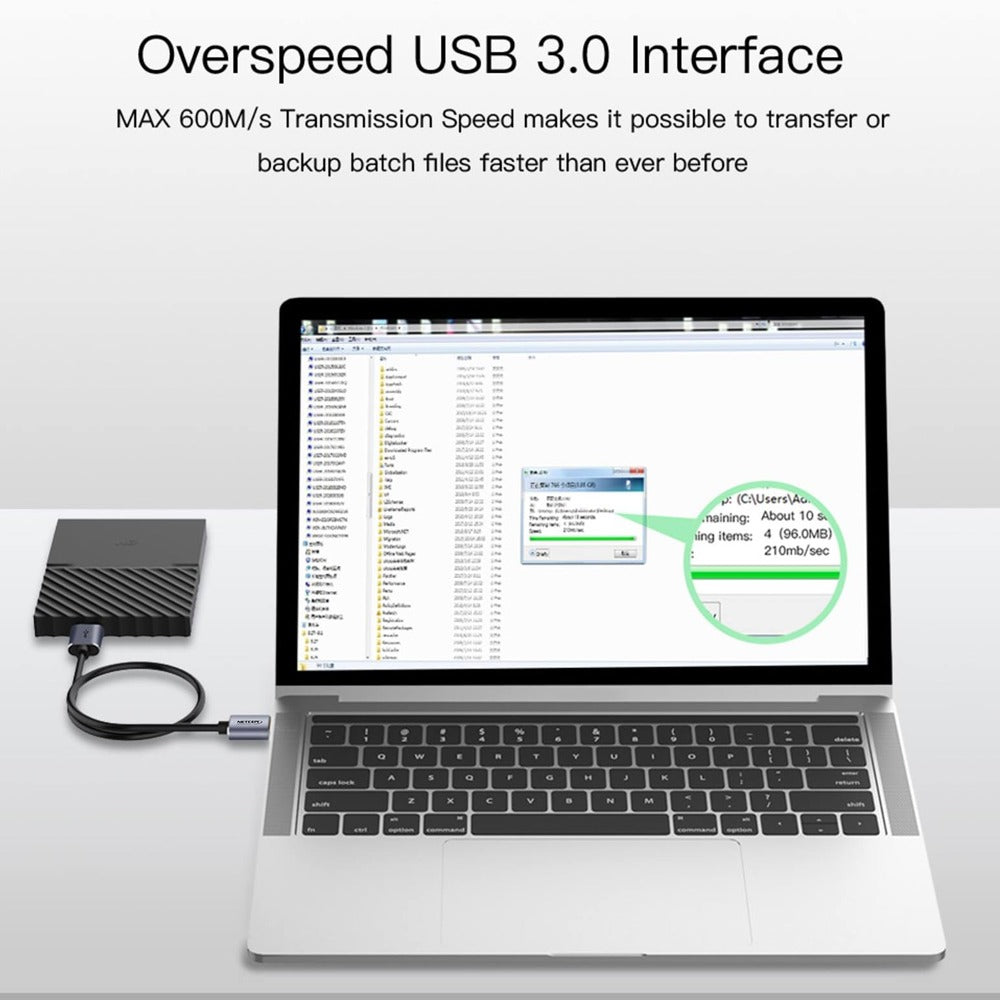 Cable USB 3.0 a Micro B NETCOM 30cm para Disco Duro Externo S2035