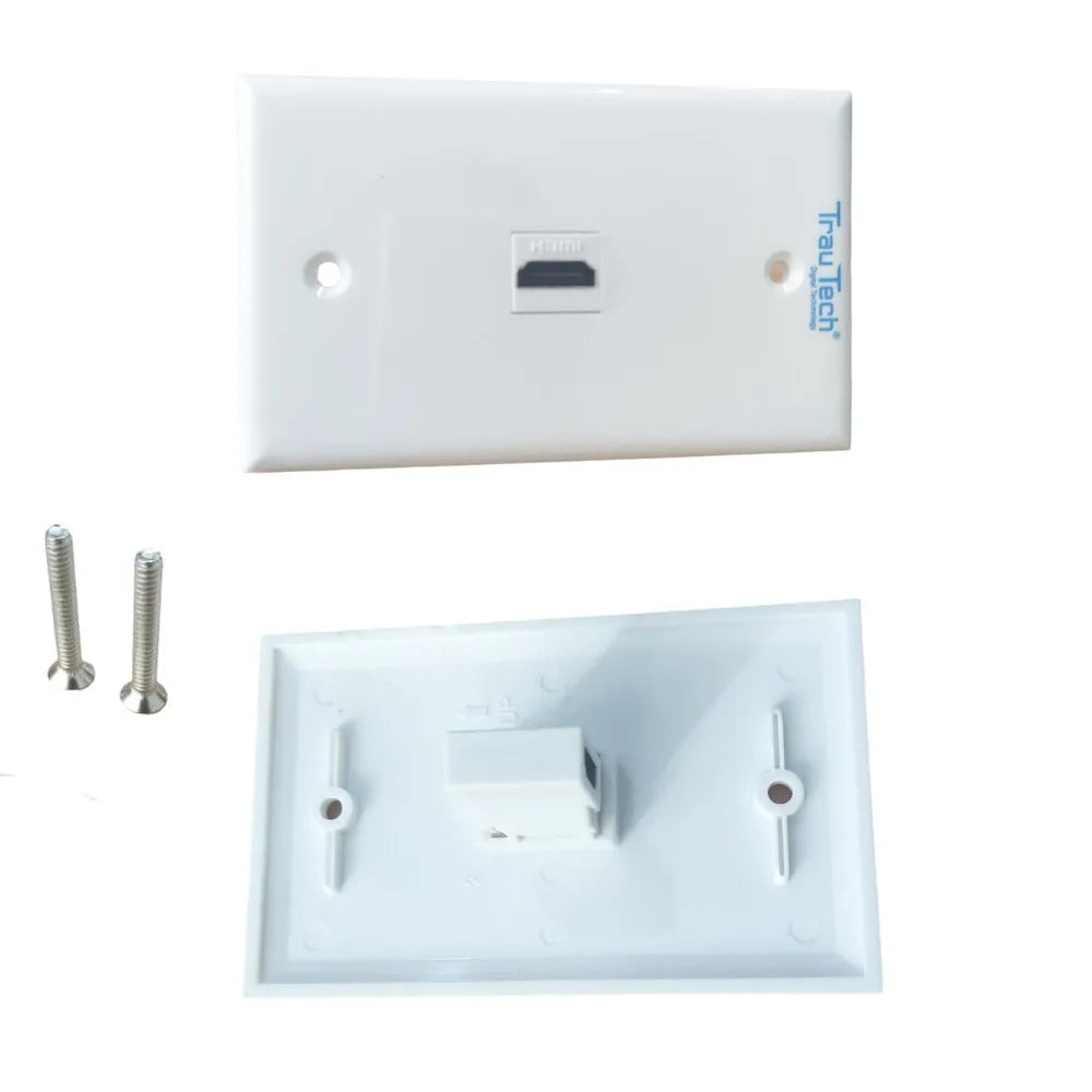 Placa ABS HDMI Faceplate Empalme HDMI Hembra 90 Grados 1 Puesto 1080P S0869