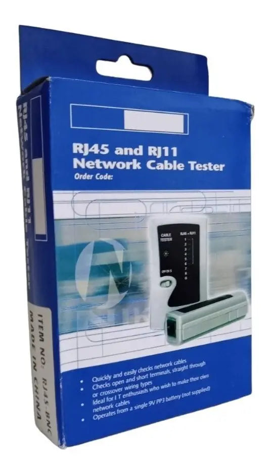 Tester Probador de Cable de Red LAN y Teléfono RJ45 y RJ11 S2158