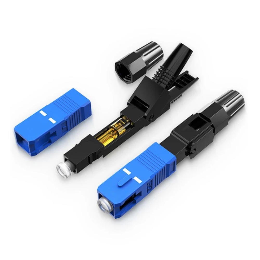 Caja x 100 conector rápido Fibra óptica SC UPC SM 0.3dB FTTH 60mm S1230