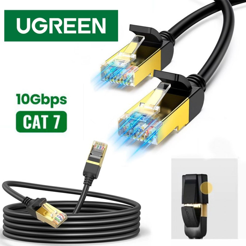 Cable de Red Cat 7 Ugreen Rj45 10Gbps 5 Metros PVC Patch Cord Cobre S1617