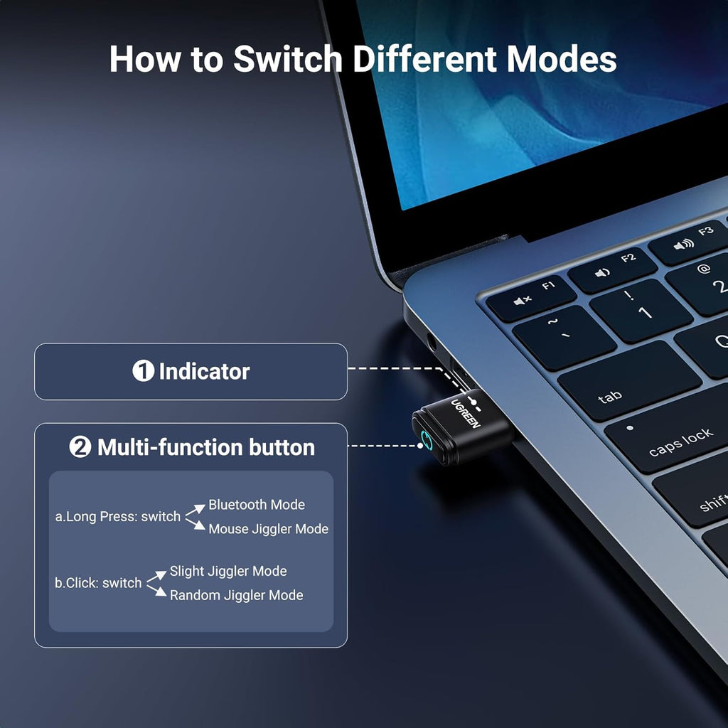 Adaptador Bluetooth UGREEN 5.3 USB Dongle Multifunción para PC y Laptop S2063