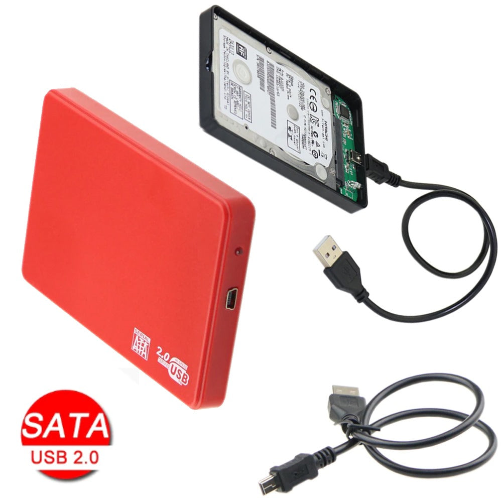 Case Disco Duro Externo Sata 2.5 Usb 2.0 presion- Rojo S1090