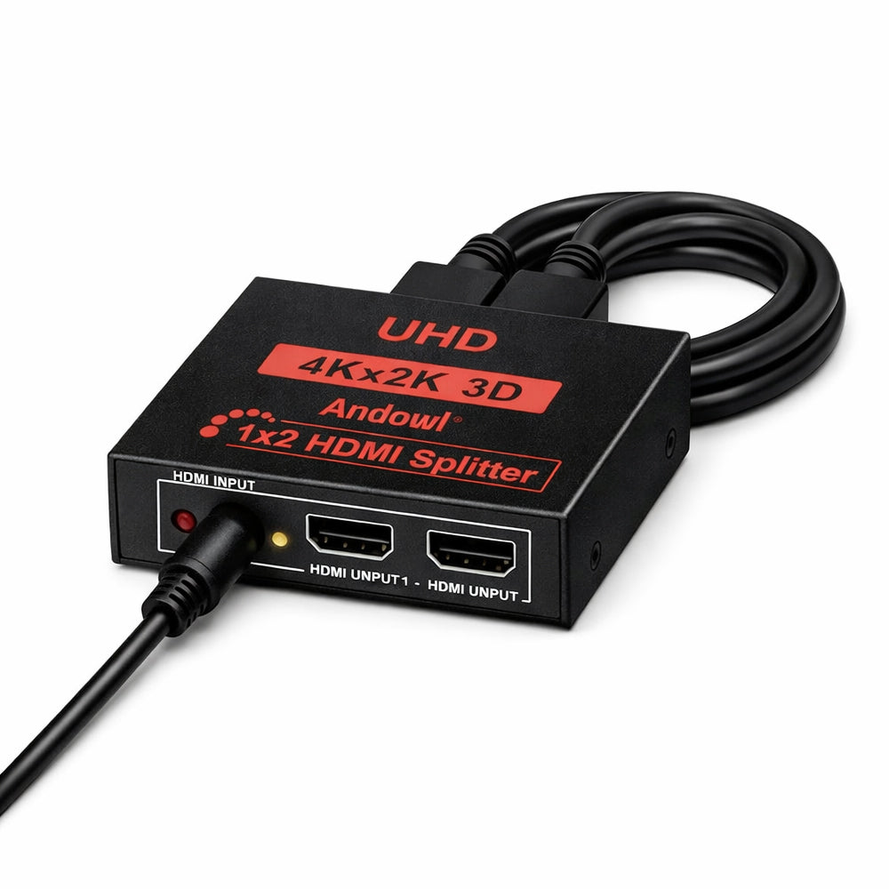 Splitter Divisor HDMI 1x2 Ultra HD 4K 3D ANDOWL(1 Entrada a 2 Salidas) s2079