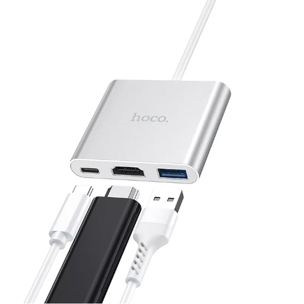 Convertidor Tipo C a HDMI 4k USB 3.0 tipo C 3 En 1 Hoco S01002