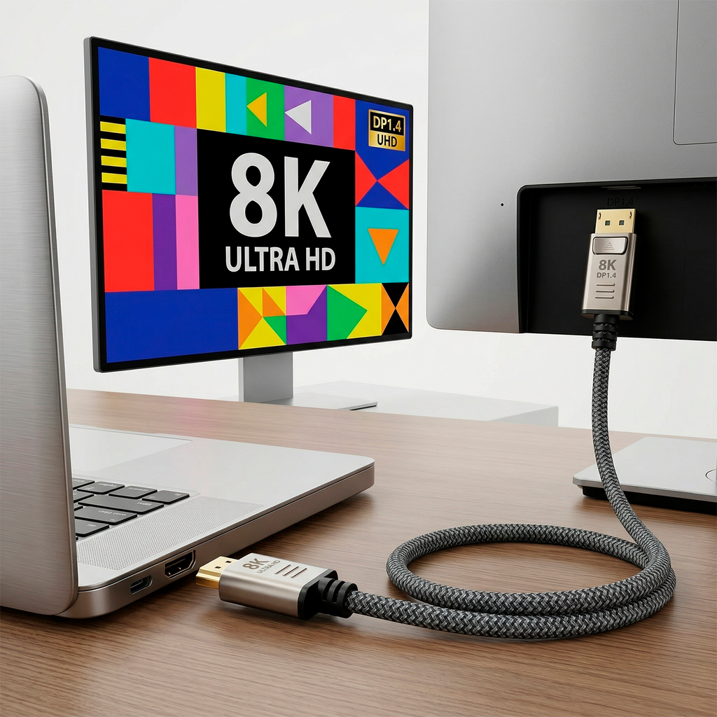 Cable Convertidor DisplayPort a HDMI 8K Ultra HD Trenzado 2 Metros s2086