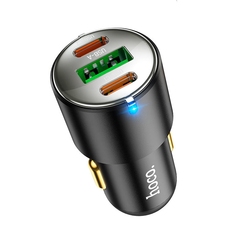 Cargador para Auto Hoco NZ6 | 3 Puertos Dual PD + QC 3.0 45W S1110