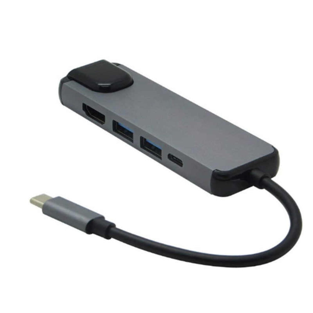 Adaptador Tipo C a HDMI 4K USB 3.0 LAN 5 en 1 Multiport S0692