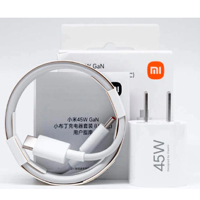 Cargador de Pared Xiaomi 45W GaN USB Tipo-C con Cable Incluido (Modelo MDY-17-EA)  S2110