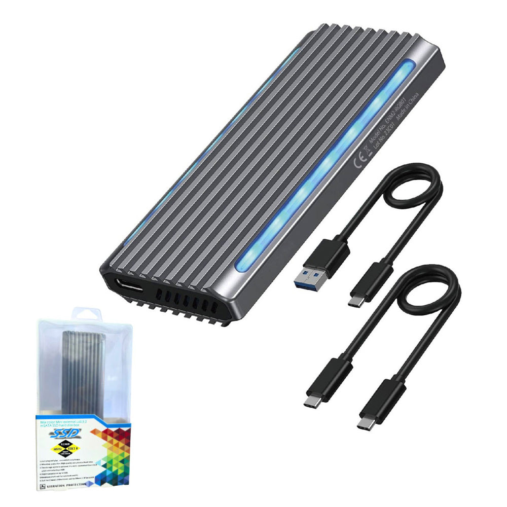 Case Carcasa de Aluminio para Disco Sólido SSD mSATA a USB 3.0 NGFF S2096