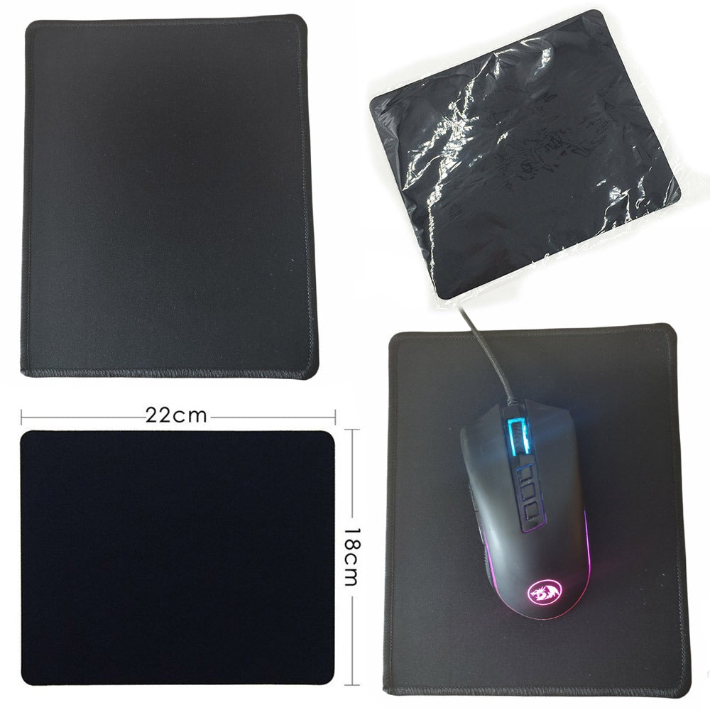 Mouse Pad Base de Escritorio 22x18cm | Bordado Premium Negro S0805