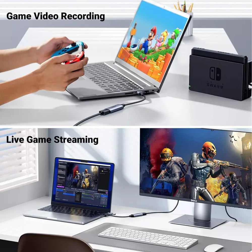 Capturadora de Video Usb 3.0 Hdmi Capture 4k UGREEN 2 en 1 Tipo C USB S1646