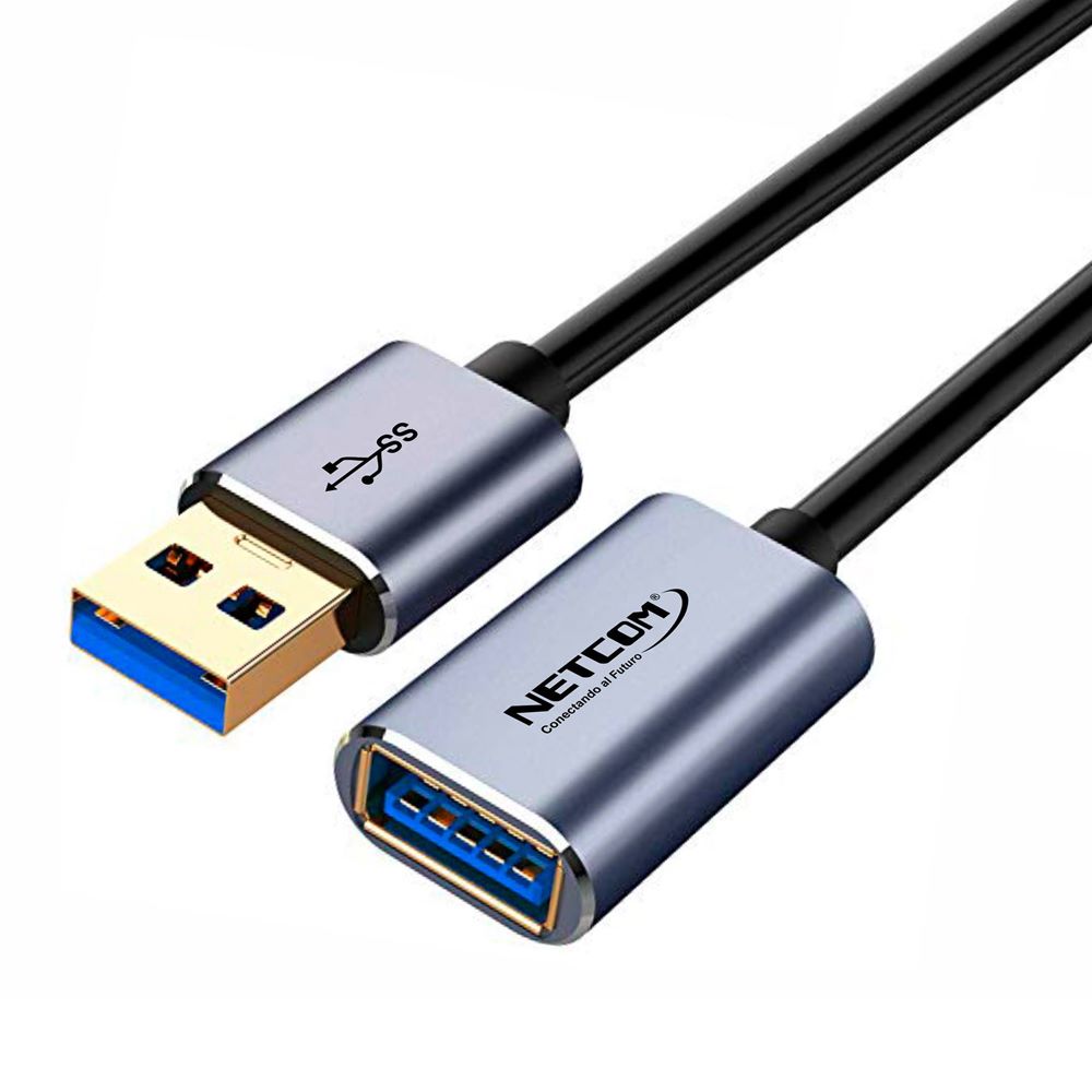 Cable Extensión Usb 3.0 Macho A Hembra 1 Metro NETCOM 5Gbps S1267