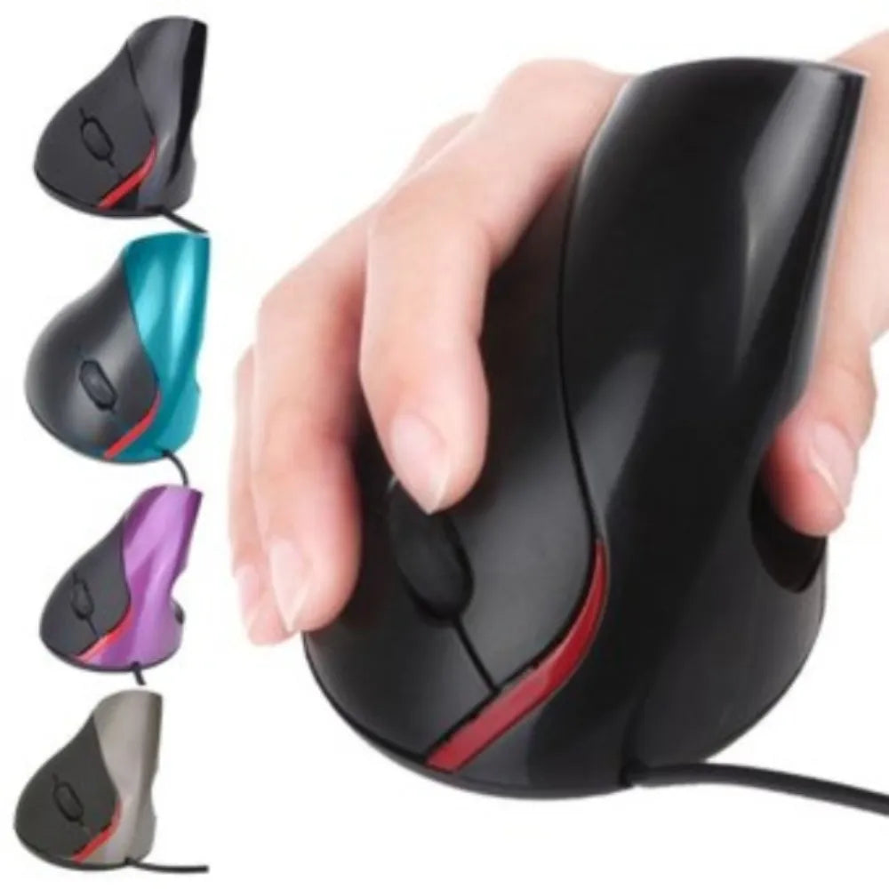 Mouse Vertical Optico Ergonómico USB Evita Tunel Carpiano Negro S1488