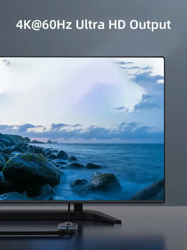 Switch Conmutador HDMI 2.0 Bidireccional 1 Entrada 2 Salidas / 2 Entradas 1 Salida 4K a 60Hz CABLETIME S2171