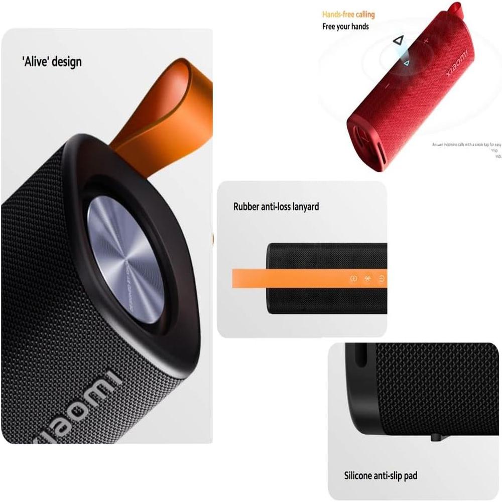 Parlante Bluetooth Portátil Xiaomi Sound Outdoor 30W IP67 Acuático Batería 12H Negro S2225