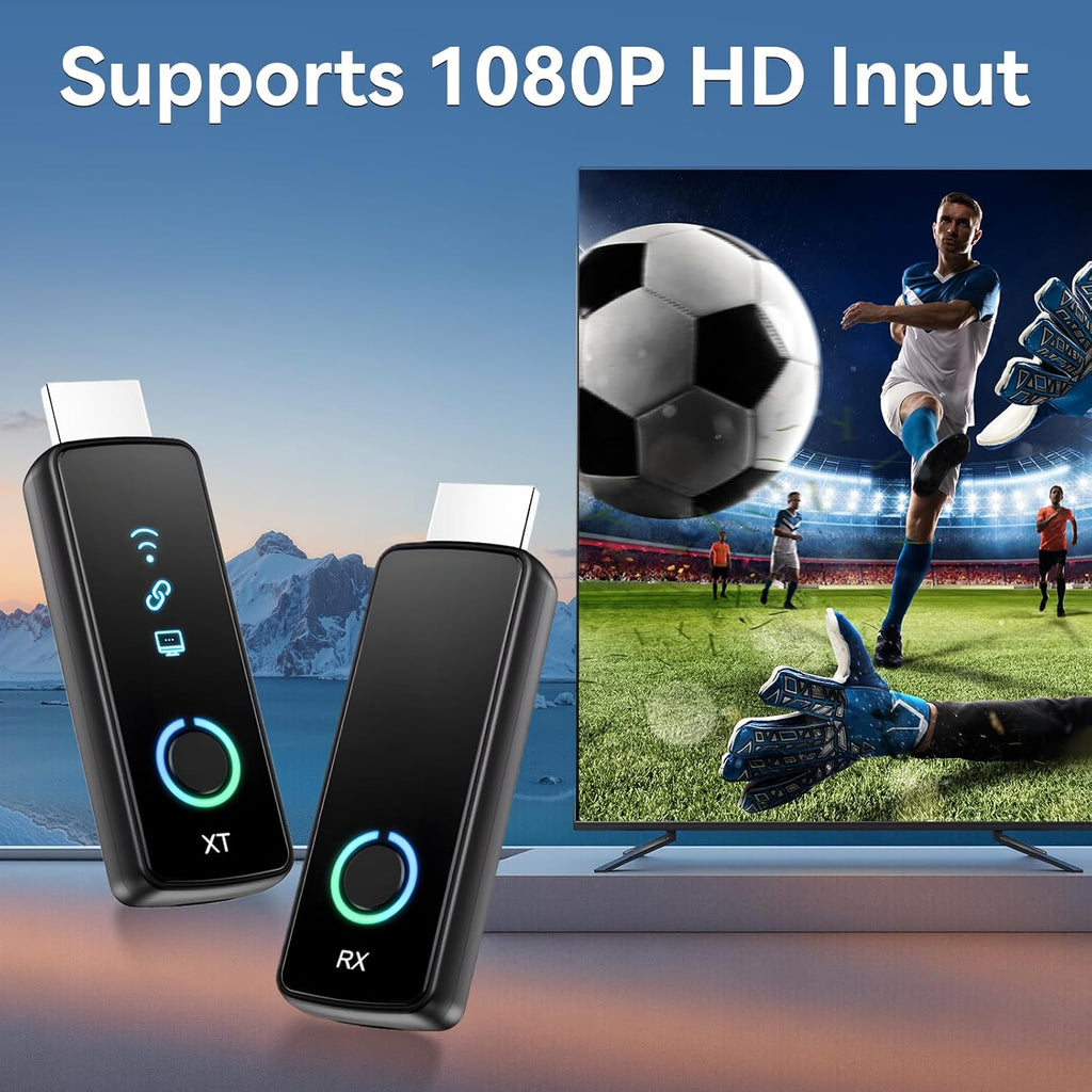 Extender HDMI Inalámbrico 50 Metros Pantalla LED Salida 1080P@60Hz, Plug & Play s2064