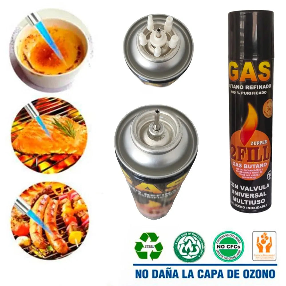 4 Gas Butano Ultra Refinado Recarga Todo Tipo Encendedores S1727