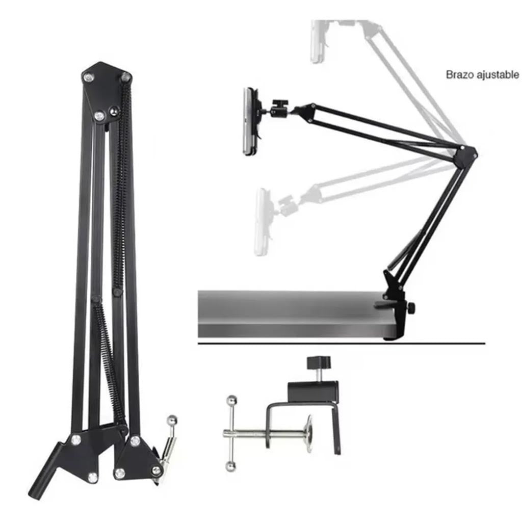 Soporte de brazo largo flexible para tablet ipad 360 grados escritorio S0978