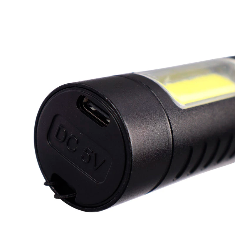 Linterna Táctica LED Recargable USB con Luz Lateral COB S2030